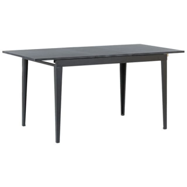 Beliani Extending Dining Table Norley Black 120/160 Cm 80 Cm