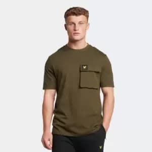 Mens Casuals Pocket T-Shirt - Olive - L