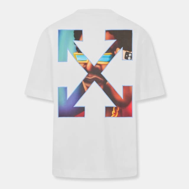 Off White Mens Barber Skate T-Shirt White-Serenity male XS