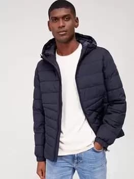 Tommy Hilfiger Branded Hooded Jacket, Navy Size M Men