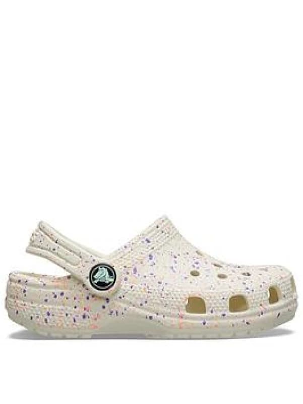 Crocs Classic Glow Paint SplatterCgT girls's Children's Clogs (Shoes) in White