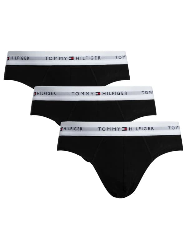 Tommy Hilfiger 3 Pack Signature Cotton Essentials Briefs Black/White XXL