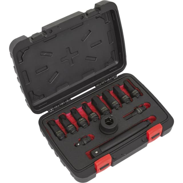 Loops 12 PACK Impact Socket Bit & Accessories Set - 3/4" Square Drive Chrome Moly Multi