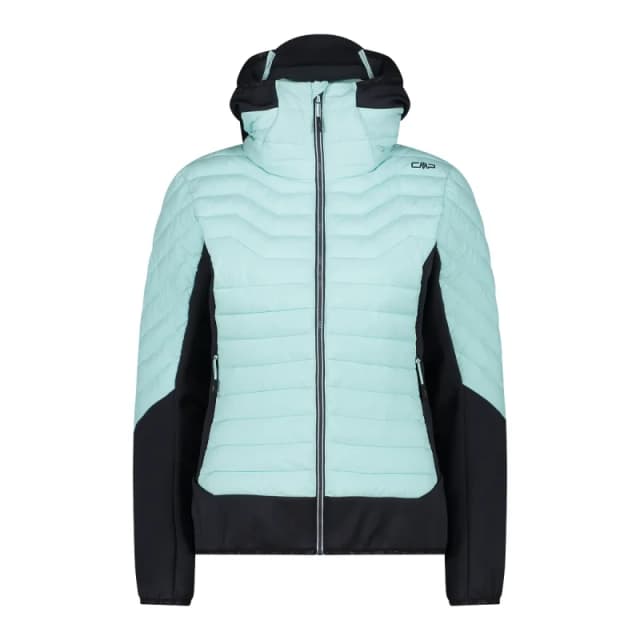 Hybrid puffer jacket with fixed hood For Her CMP Bleu Female L