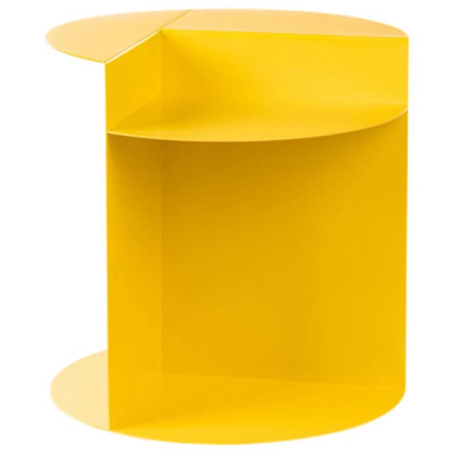 Beliani Side Table Taggart Metal Yellow