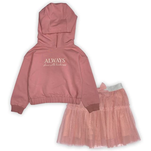 Miso Hood & Tutu Set Infants - Pink Pink 1 - 2 Years