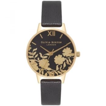 Lace Detail Gold & Black Watch