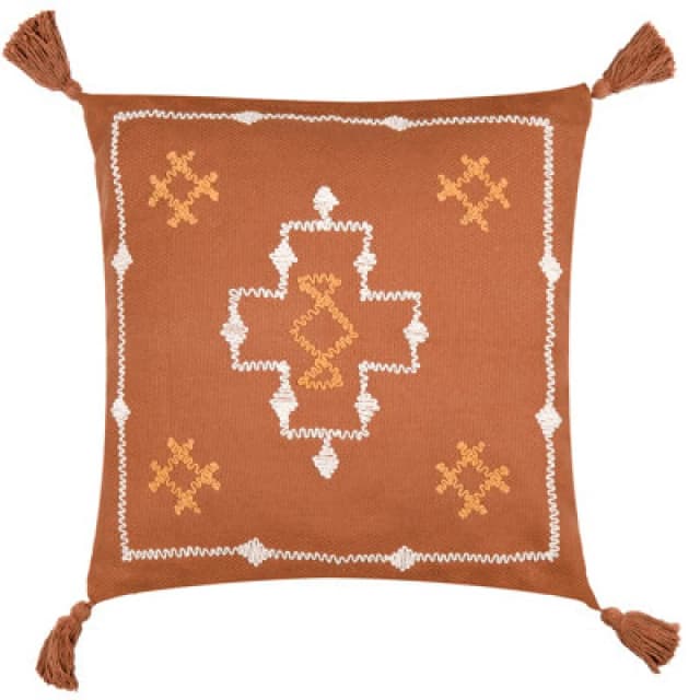 Durdle Embroidered Cushion Ginger, Ginger / 45 x 45cm / Polyester Filled