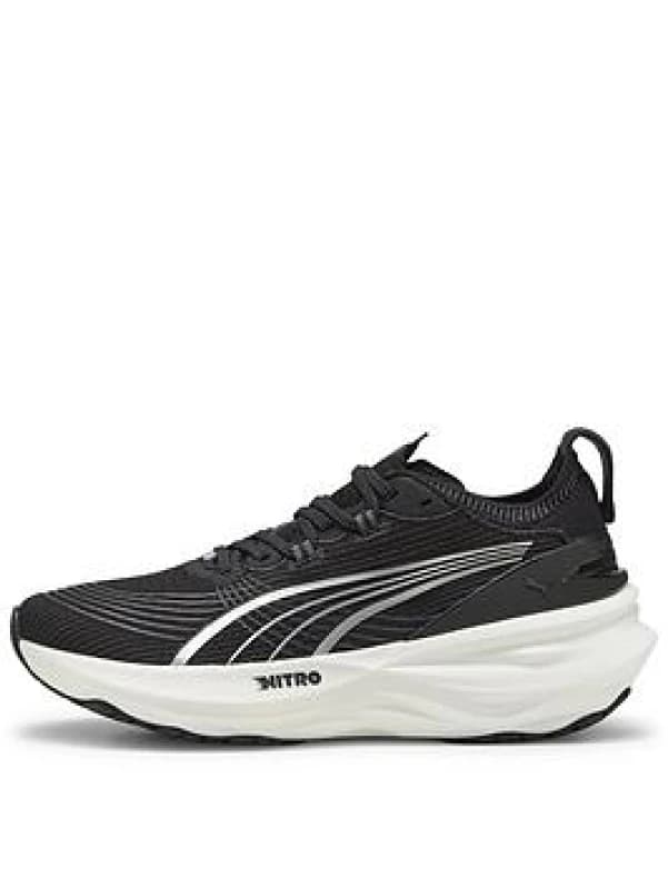 Puma Womens ForeverRun Everyday Road Running Shoes Black/White female 6 (39)