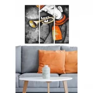 MDF30075055 Multicolor Decorative MDF Painting (3 Pieces)