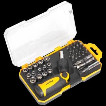 Siegen 46 Piece 1/4" Drive Ratchet Socket and Bit Set 1/4"