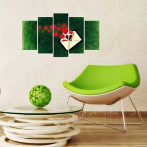 5PMX-138 Multicolor Decorative MDF Painting (5 Pieces)