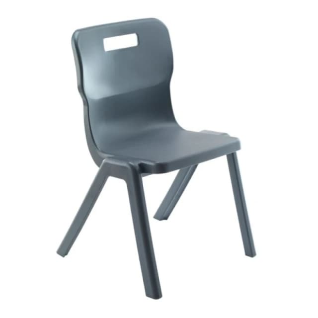 100% Recycled Plastic Black Titan One Piece School Chair - Size 5 - 430mm