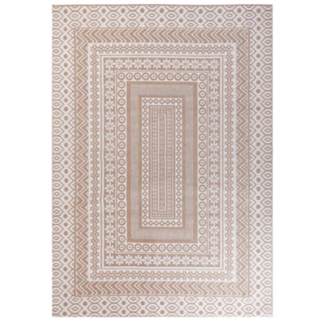 Beliani Rug Baglar White 160 X 230 Cm Jute