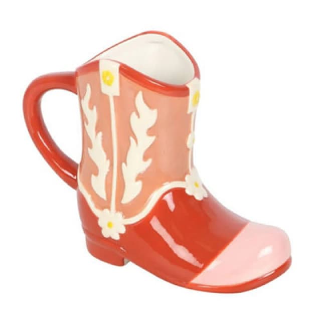 Something Different Something Different Cowboy Boot Mug in Pink Pink One Size Unisex 5063693919313