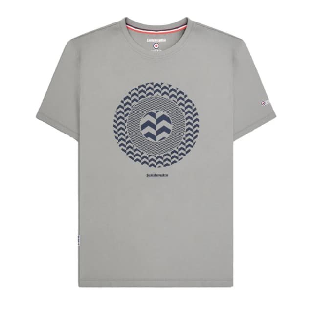 Lambretta Lambretta Men Chevron Target T-Shirt in Light Grey Size: Medium Light Grey M Male 5063703652469