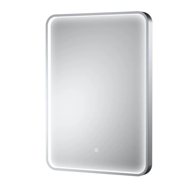 Balterley Inset Framed LED Touch Sensor Mirror De-mister Pad 700 x 500mm Chrome Silver
