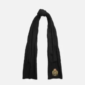 Lauren Ralph Lauren Logo-Patched Cable-Knitted Scarf