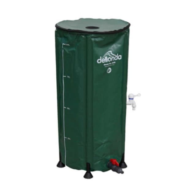 Dellonda Collapsible Pvc Garden Water Butt With Zipped Lid & Drain Tap, 100L