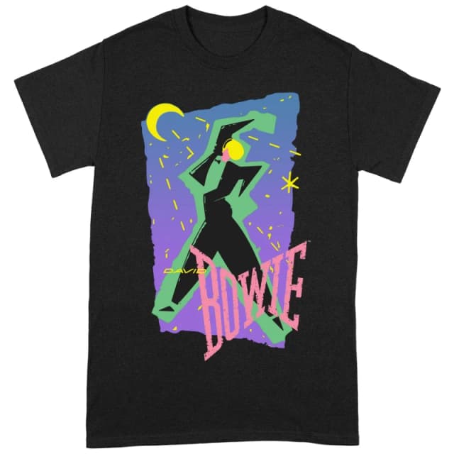 David Bowie David Bowie Men Moonlight Dance T-Shirt in Black Size: Small Black S Male 5059958516397