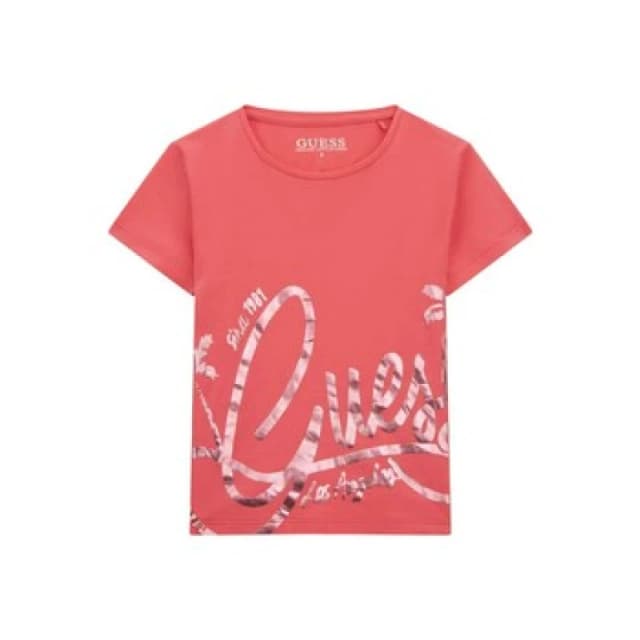 Guess MIDI T SHIRT girls's Children's T shirt in Pink