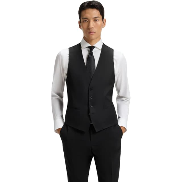 Boss Mens Huge Formal Vest Black male 34 (44)
