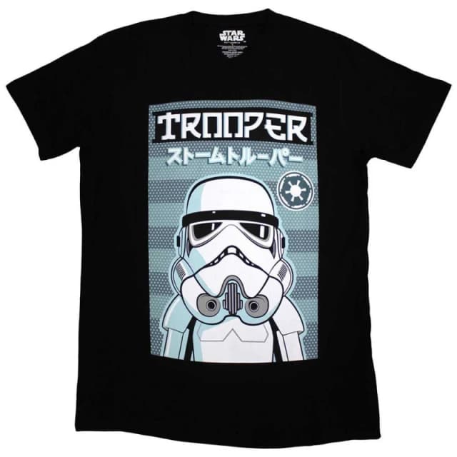 Star Wars Trooper Japanese Logo T Shirt Black unisex