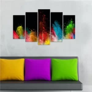 5M-70 Multicolor Decorative MDF Painting (5 Pieces)