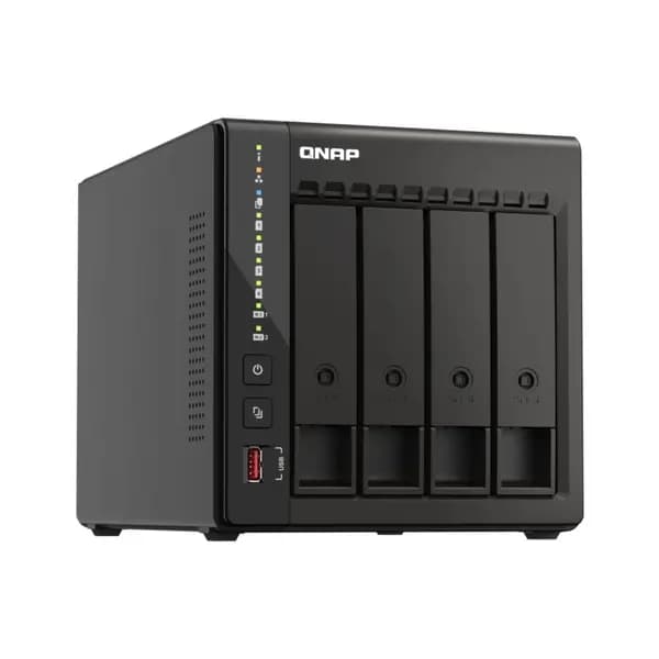 QNAP TS-453E 8GB RAM with 16TB Installed Storage 4 Bay SATA Desktop NAS Storage TS-453E-8G/16TB-IW
