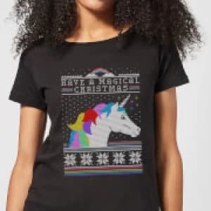 Have a magical Christmas Fair isle Womens T-Shirt - Black - 3XL - Black