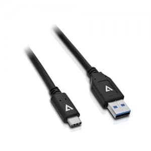 V7 V7U3.1AC-1M-BLK USB cable 3.2 Gen 1 (3.1 Gen 1) USB A USB C Black