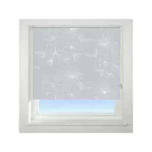 Universal - Floral Cluster Patterned Thermal Blackout Roller Blind, Grey, W120cm