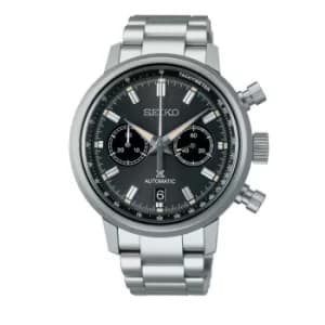 Seiko Prospex Speedtimer Automatic Black Dial Stainless Steel Bracelet Mens Watch SRQ037J1