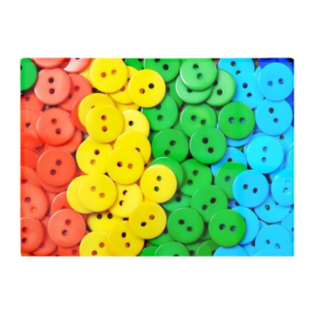 Warren Reed Designer Colourful Buttons Pattern Glass Chopping Board