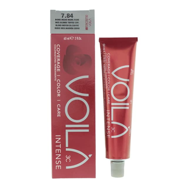 Intercosmo Voila 3c Intense 7.84 Medium Blonde Toffee Copper Hair Colour 60ml