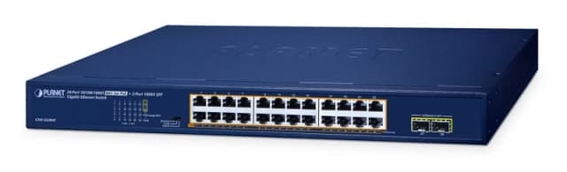 Cablenet PLANET GSW-2620HP network switch Unmanaged 10G Ethernet (100/1000/10000) Power over Ethernet (PoE) 1U Blue GSW2620HP