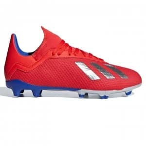 adidas X 18.3 Junior FG Football Boots - Red/Silver/Blue