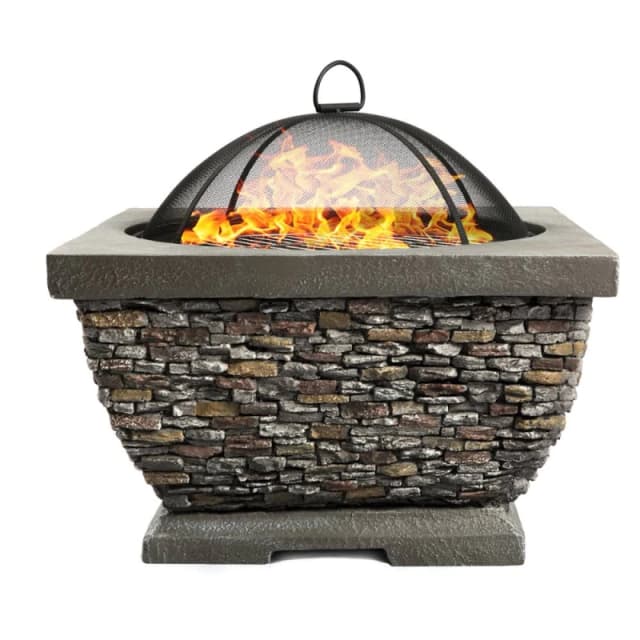 Centurion Supports TONTERIA Garden & Patio Heater Fire Pit BBQ with Stone Finish Multicolor Unisex
