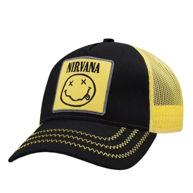 Amplified Womens Nirvana Trucker Cap in Black Female One Size