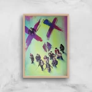 DC Suicide Squad Giclee Art Print - A2 - Wooden Frame
