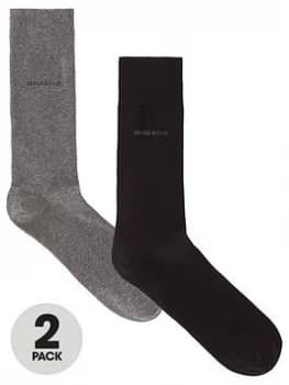 Hugo Boss 2 Pack Soft Cotton Socks Grey Size 39-42