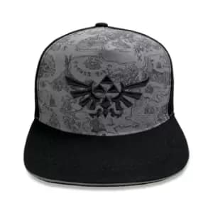 Nintendo Legend Of Zelda - Map And Logo (Snapback Cap) One Size