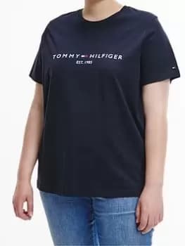 Tommy Hilfiger Curve Regular Fit T-Shirt - Navy, Blue, Size 50, Women