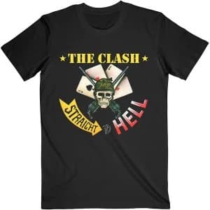 The Clash - Straight To Hell Single Unisex Large T-Shirt - Black