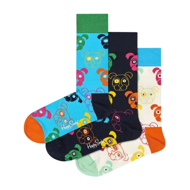 Happy Socks Happy Socks Men 3 Pack & Mixed Dog Socks Gift Set Size: 4-7 Multi 4-7 Male 7333102533736