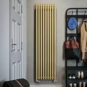 Brass Horizontal Designer Radiator Oval Column Central Heating Rads 1800 x 480mm - Brass