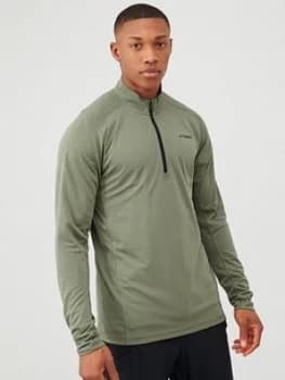 Adidas Terrex Trace Rock 1/2 Zip Long Sleeve Top - Green