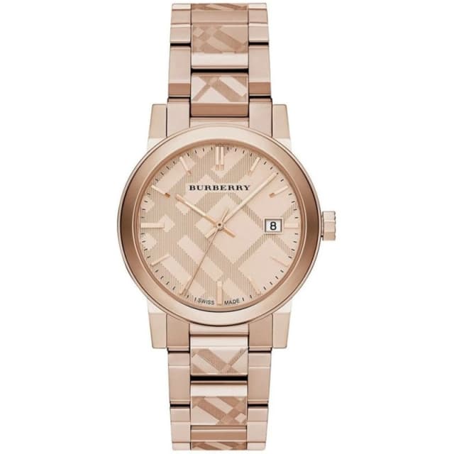 Burberry BU9039 Rose GoldTone Dial Stainless Steel Unisex Watch