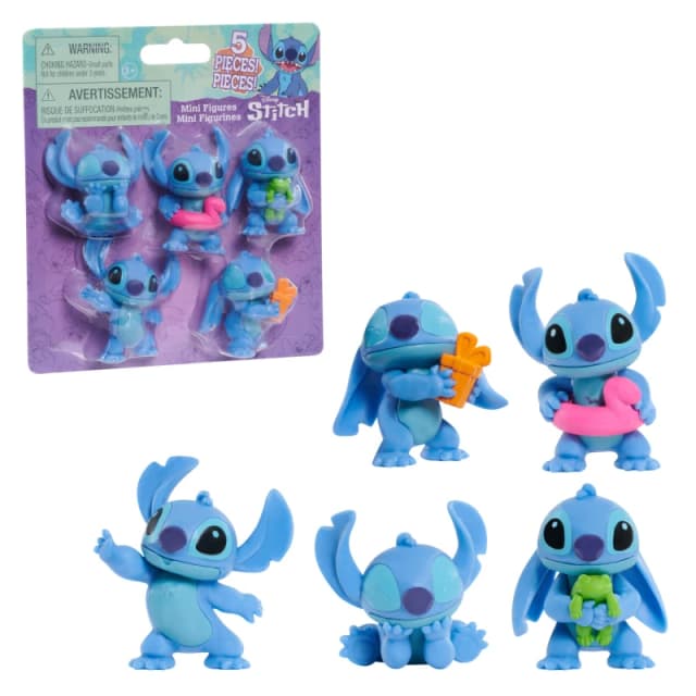 Disney Stitch Collectible Figure-Pack of 5