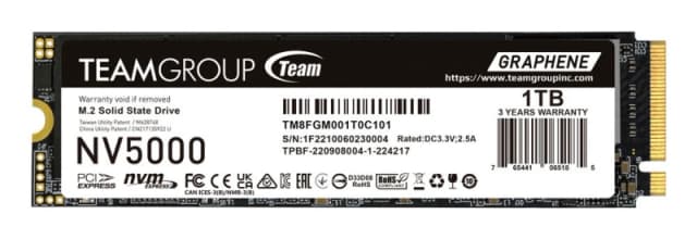 Team Group Team Group NV5000 1TB M.2 PCI Express 4.0 NVMe 3D NAND TM8FGM001T0C101